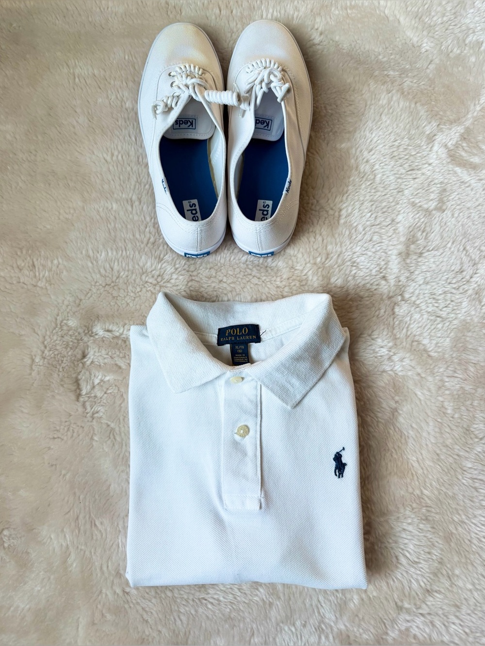 Polo by Ralph Lauren White Polo with Navy Pony Embroidery - Picture 6 of 17